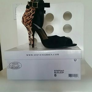 Steve Madden leopard heels